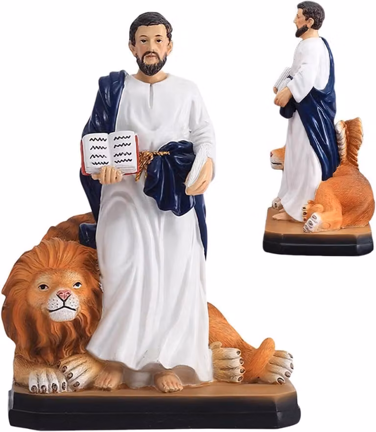 Handgeschilderd Jezus beeldje voor op tafel, 15 cm