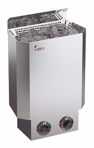 Sawo Nordex Mini NRM-30NB-Z Saunakachel 3,0 kW - Elektrische RVS saunakachel voor wandmontage (2–4 m³)