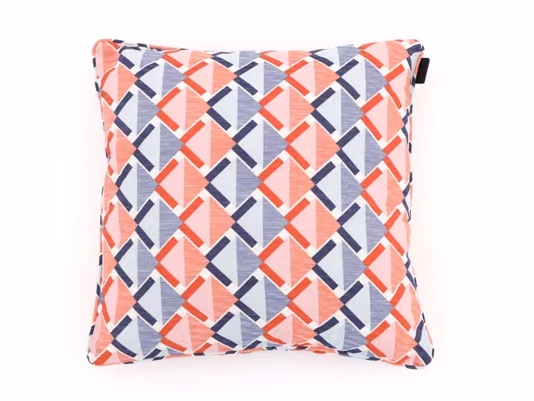 Madison Sierkussen Tuin Blauw met Grafische Print - 50 x 50 cm