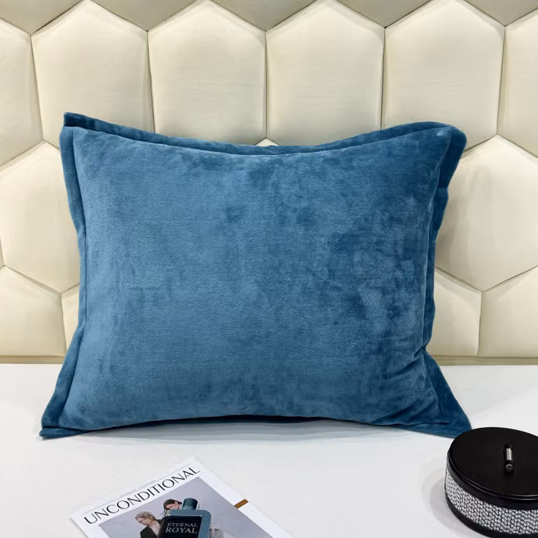 Extra Kussensloop Teddy - Blauw - 60x70 cm