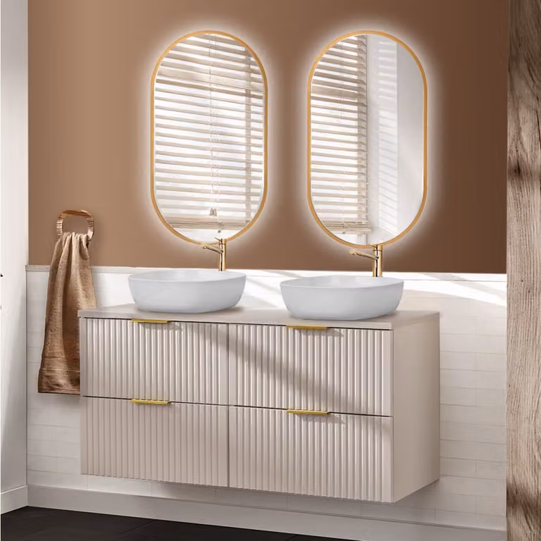 Lomadox Wastafelset Adelaide 3-delig in Kasjmier, Breedte: 120 cm