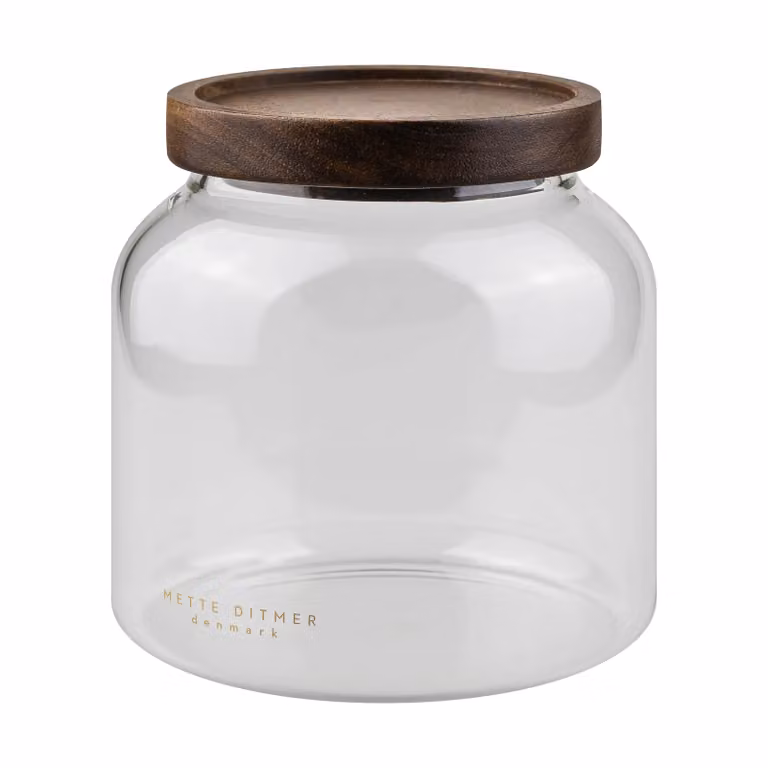 Mette Ditmer Luna glazen pot met deksel, transparant, 13 cm