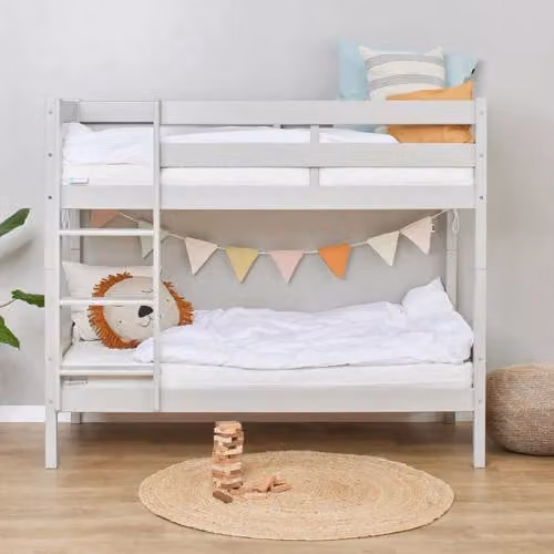 Hoppekids Eco Comfort houten stapelbed grijs B/D/H: 70 x 160 cm