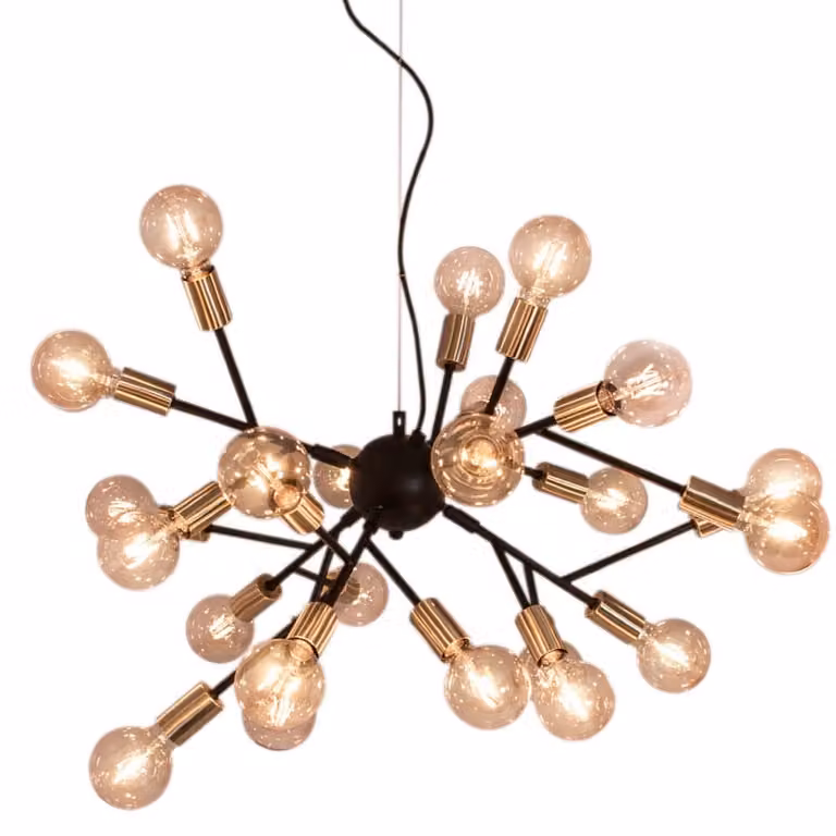 By Rydéns Heroes Plafondlamp - Zwart en Goud/Messing - 80 cm