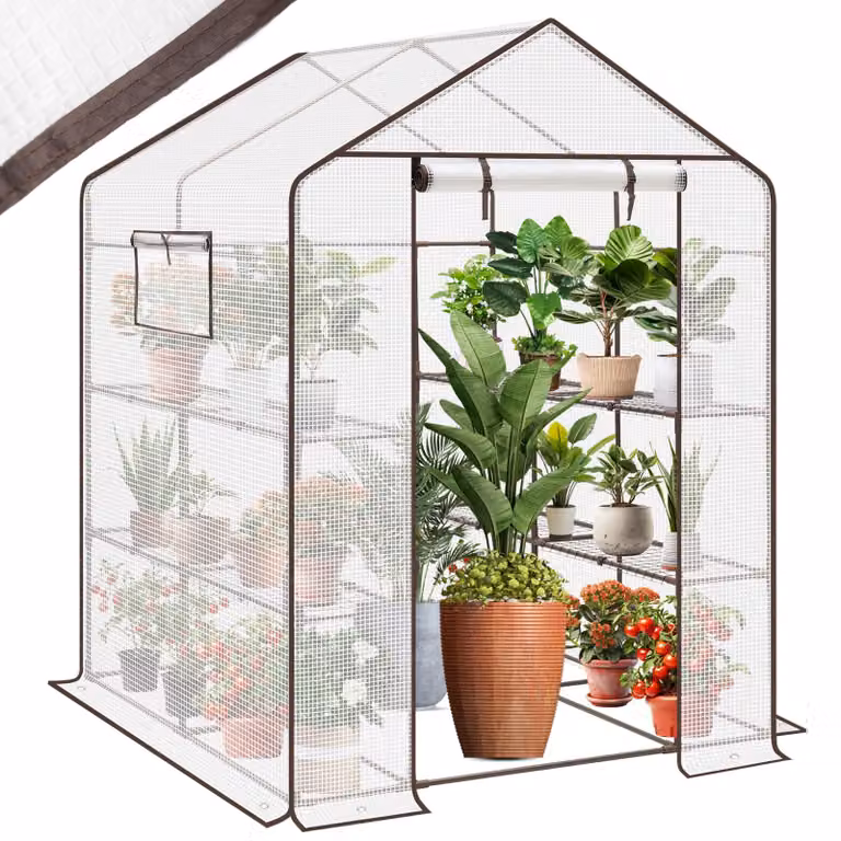 Sekey Loopkas met 8 legplanken, Wit, B/D/H: 145 x 145 x 200 cm