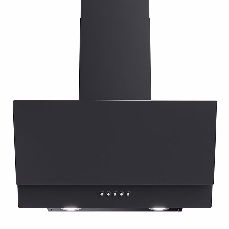 Heinrich's HDU 7622 SW afzuigkap zwart glas hoekkap wandmontage 60 cm breedte 300 m³/h luchtstroom 69 W ledverlichting energieklasse B inclusief houtskoolfilter