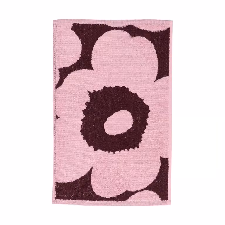 Marimekko Unikko gastenhanddoek Plum-pink B: 50 cm, D: 30 cm