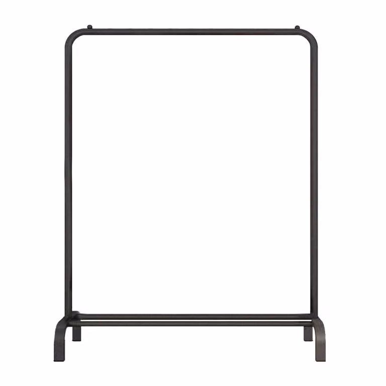 QUVIO Kledingrek met schoenenopbergruimte - Zwart - B/D/H: 40 x 110 x 150 cm
