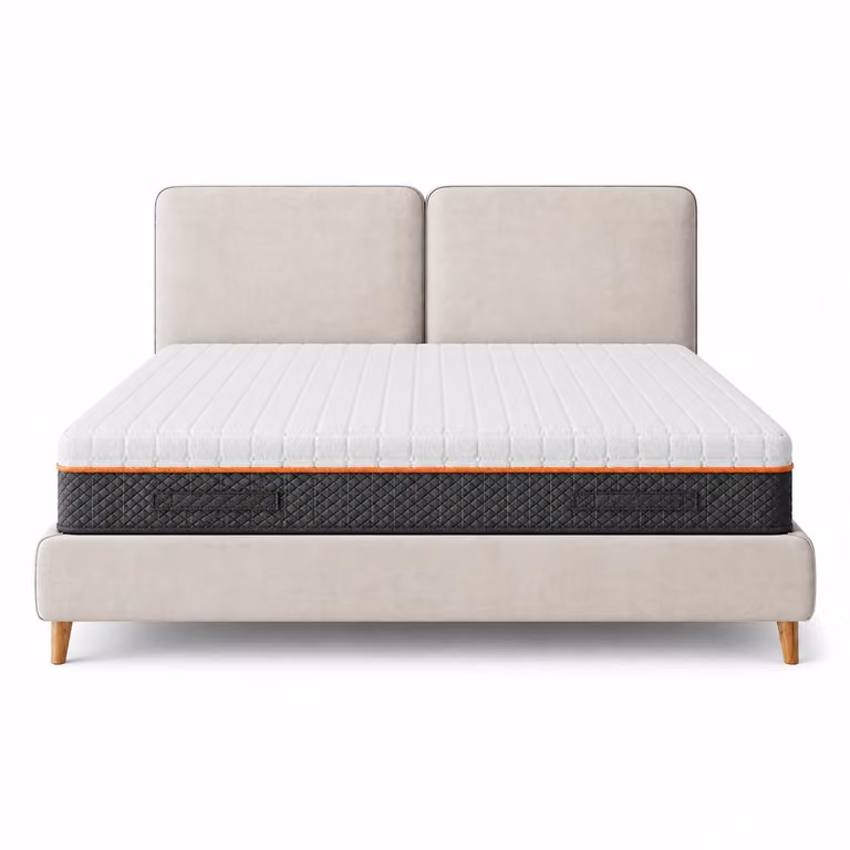 Tweepersoons Traagschuim Matras met Gel Geheugenschuim - Wit - Medium Stevig - B/D/H: 160 x 200 x 18 cm