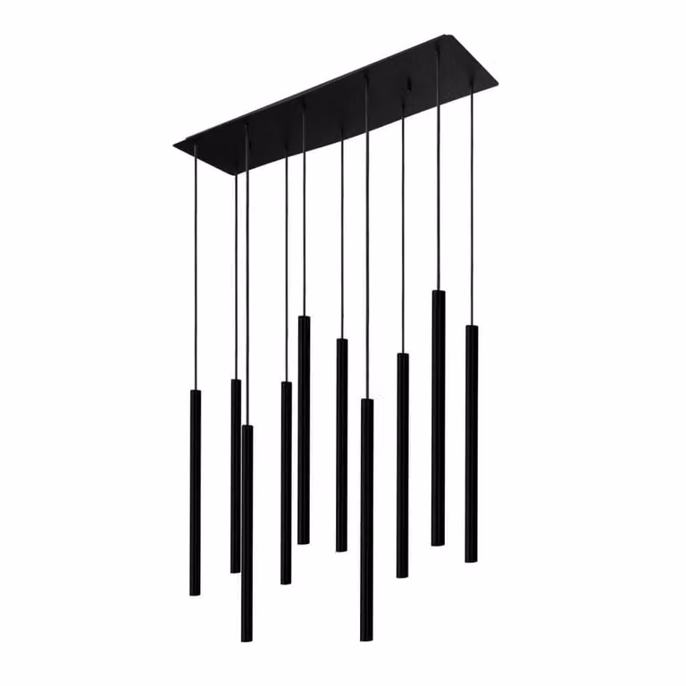 Nowodvorski Hanglamp Laser Black 10 lichts zwart B: 20 cm, D: 20 cm, L: 78 cm