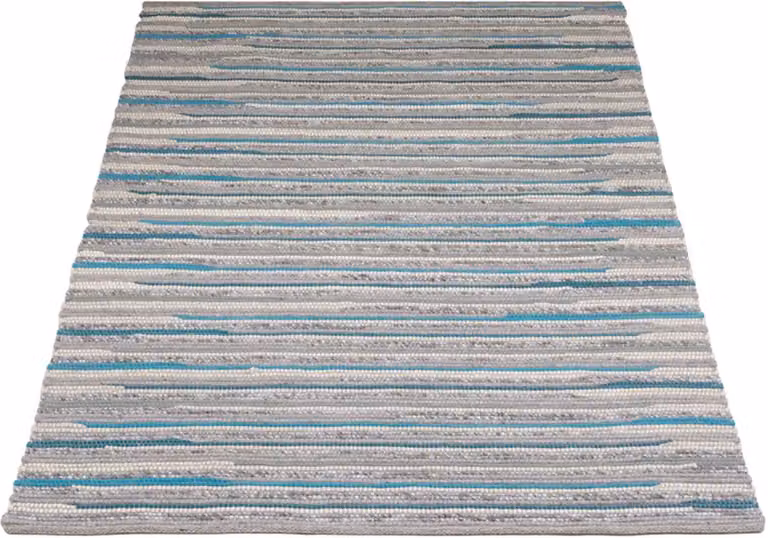 Homeland Blue Laagpolig Wol Vloerkleed - Modern Kilim Vloerkleed