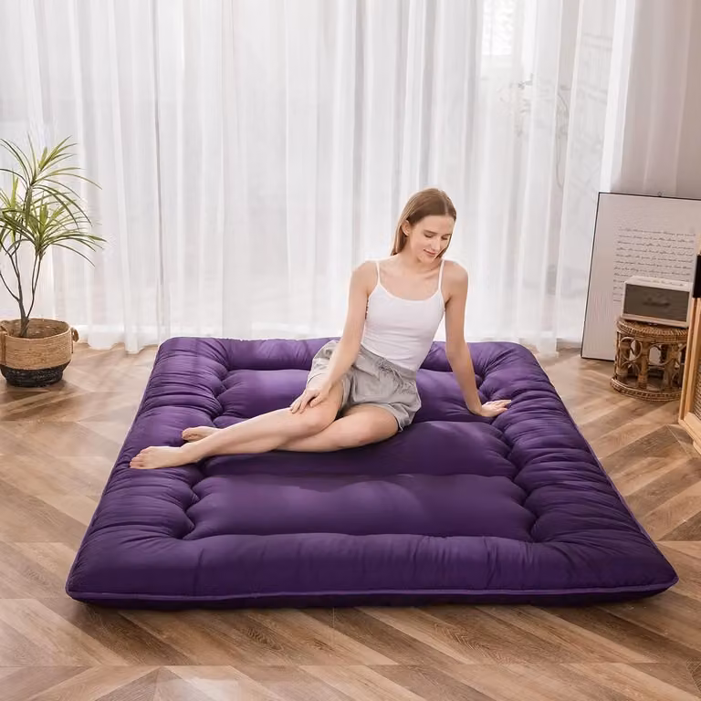 Extra dikke Japanse futon matras - Opvouwbaar en ademend gastenbed voor volwassenen