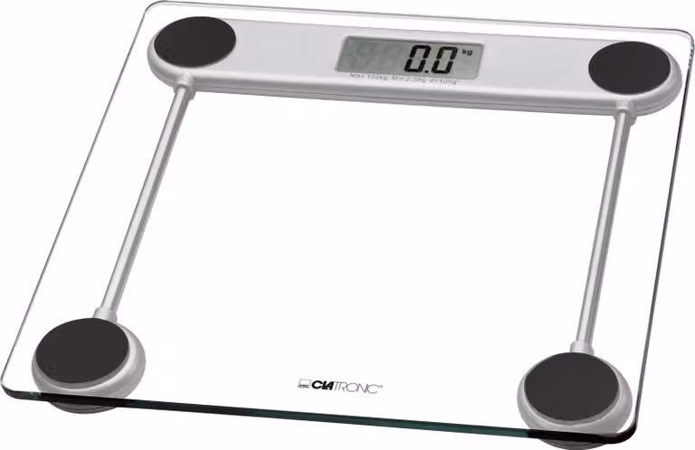 Clatronic PW 3368 elektronische personenweegschaal met LCD-display, maximaal 150 kg