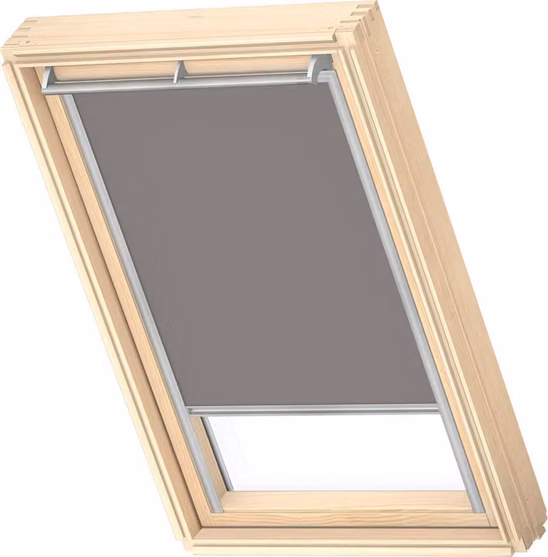 Velux Origineel Verduisterend Rolgordijn PK06 Grijs voor Zilveren Kozijn