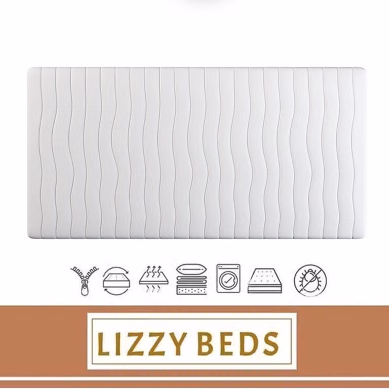 Lizzybeds Hybride Topdekmatras van Koudschuim, 160 x 220 cm, Dikte: 7 cm