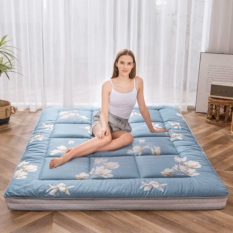 Japanse Futon Matras - Gewatteerd en Opvouwbaar Vloermatras voor Volwassenen