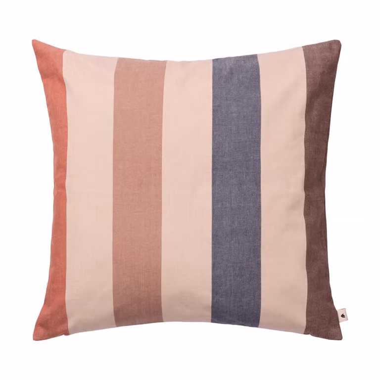 Ferm Living Strand outdoor kussenhoes Cashmere-mocha-indigo 50x50 cm