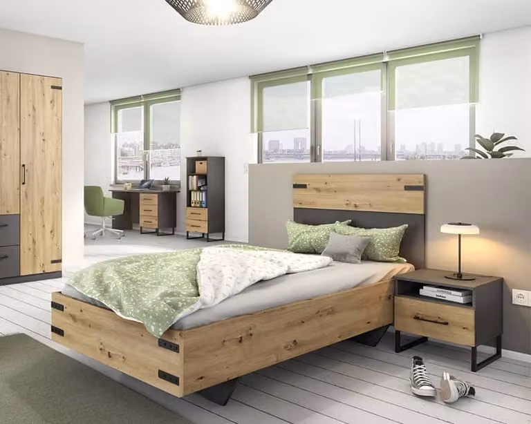 Eenpersoonsbed San Diego van Bedroomshop, 90 x 200 cm