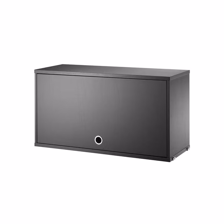 String bovenkast van essenhout in zwarte beits, B: 78 cm, D: 30 cm