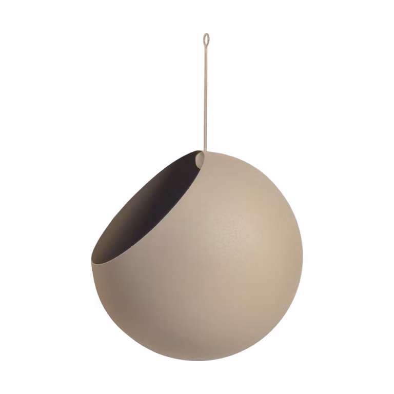 AYTM GLOBE hangende bloempot Taupe Ø21 cm, H: 32 cm