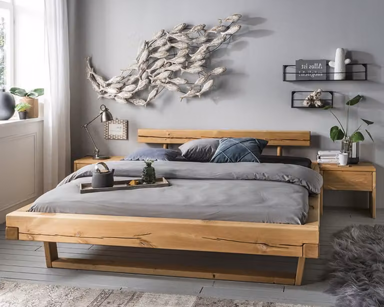 Bedroomshop Kingsley Grenen Balkenbed voor Volwassenen