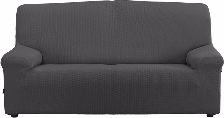 Unyqoos Elastische hoes voor 4-zitsbank, donkergrijs, breedte: 220 tot 260 cm