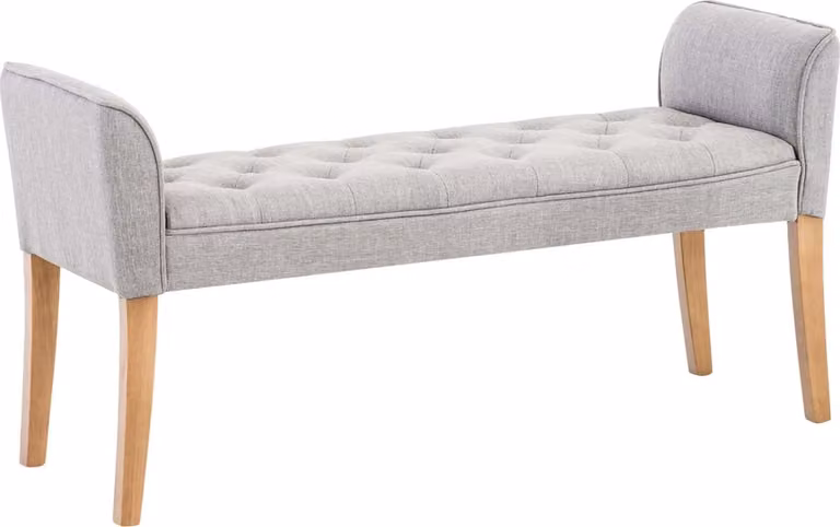 CLP Cleopatra Chaise longue in lichtgrijze stof met antiek licht frame