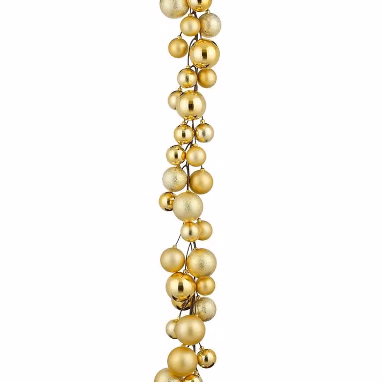 Mica Decorations Kerstballen Slinger Goud 180 cm