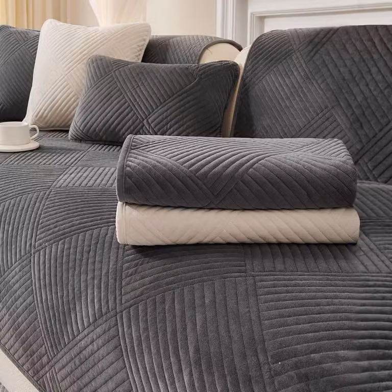 Universele antislip sofa cover voor 1/2/3/4-zits L-vormige banken - Ultra stretch en duurzame beschermhoes voor je woonkamer