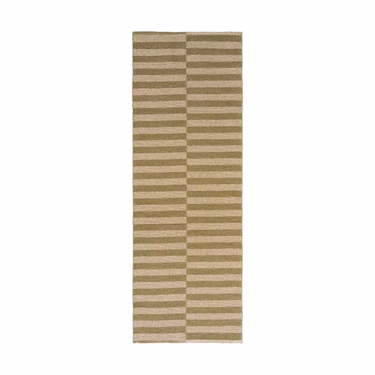 Scandi Living Path loper Olijfgroen, 70 x 150 cm