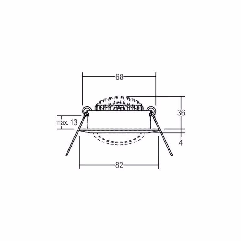 Brumberg Downlight BB03 LED Inbouwspot, Dimbaar, Wit/Transparant, Aluminium en Kunststof