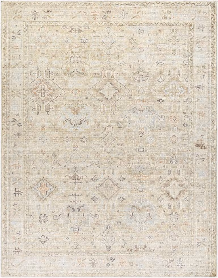 Becki Owens x Surya Marlene vloerkleed vintage bruin met oosters design