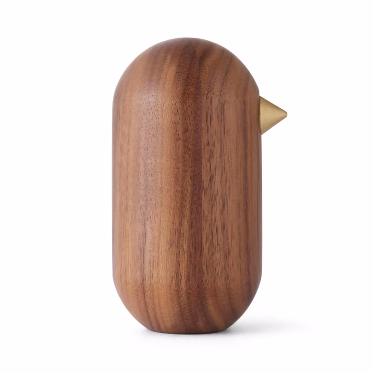 Normann Copenhagen Little Bird decoratief figuur walnoot 10 cm