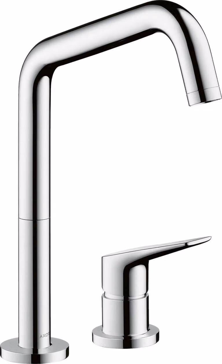 Hansgrohe Axor Citterio spoelkraan met twee gaten, chroom, met draaibare uitloop