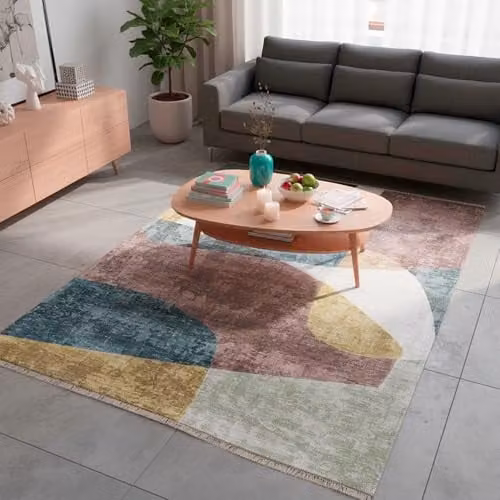 Tesso Living Modern Kelim Tapijt voor de Woonkamer, Multicolor, 195 x 280 cm