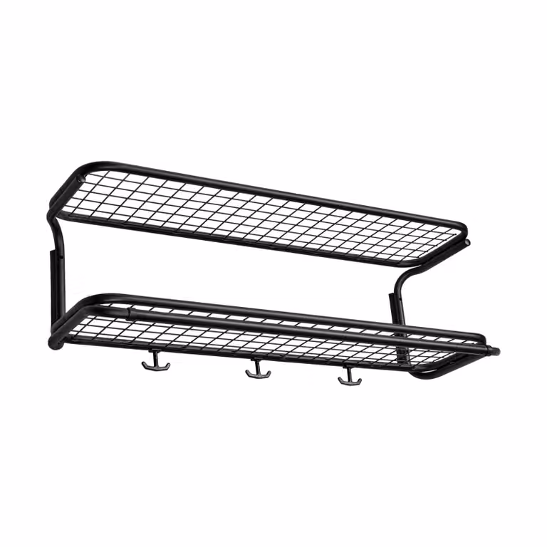 Essem Design Classic 650 hoedenplank voor volwassenen, zwart/zwart, 2 niveaus, 70 cm