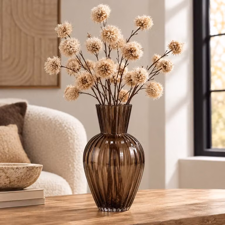 ISAA Vaas Orvieto Bruin Glas H: 40,5 cm, B: 23,5 cm