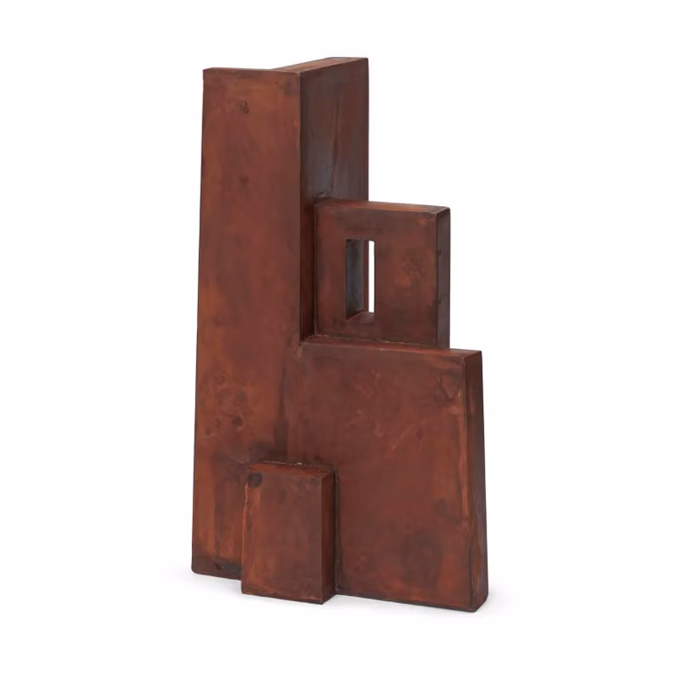 Ferm Living Aperture abstract sculptuur Oxide bruin metaal