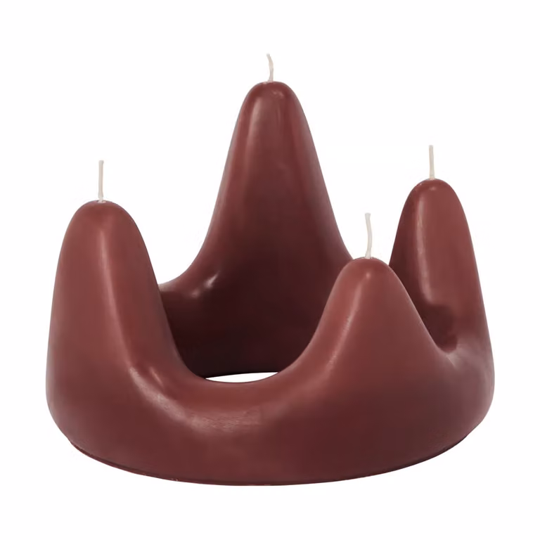 Ferm Living Stala kaarsenring voor stompkaarsen in Dark Grape