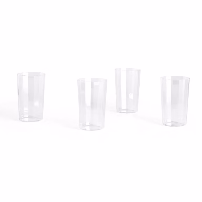 HAY Angle drinkglas 4-pack Large, transparant, 13 cm