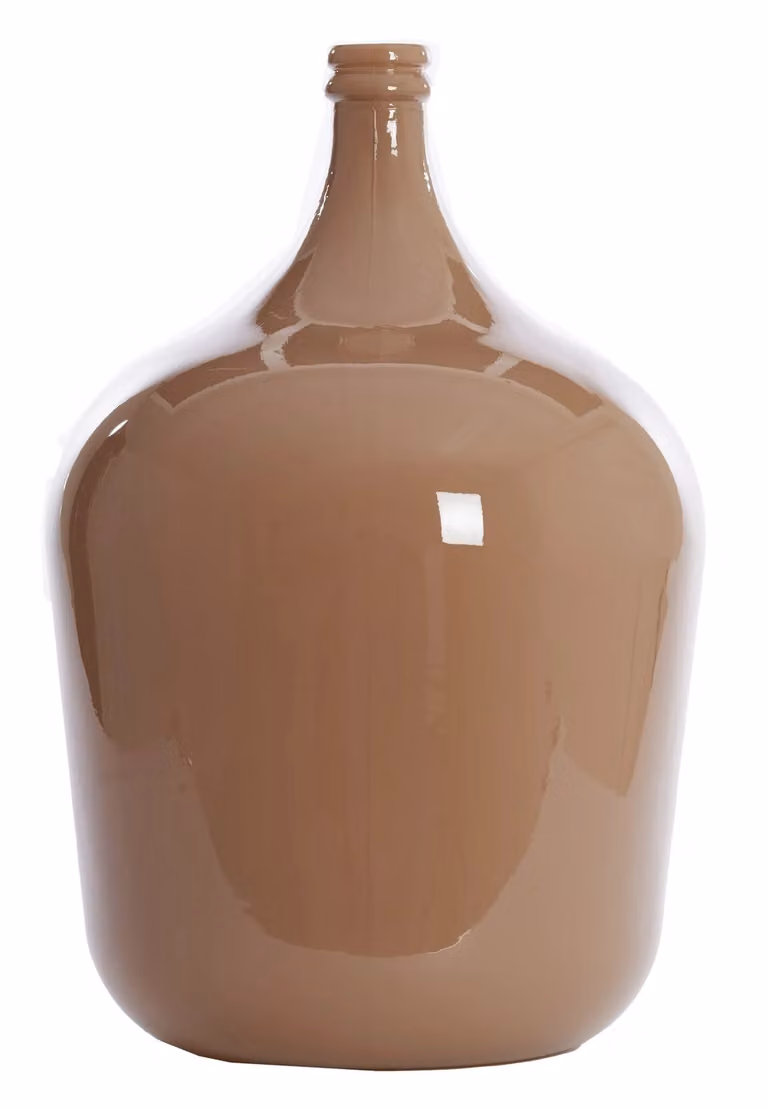 Light en Living Inca Vaas van Glas in Karamel Bruin, Diameter: 36,5 cm, Hoogte: 56 cm