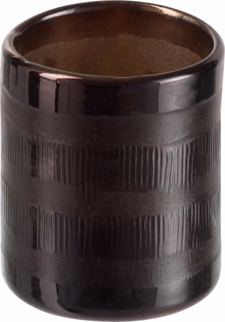 J-Line Windlicht Cilinder Glas Bruin Small 2 stuks