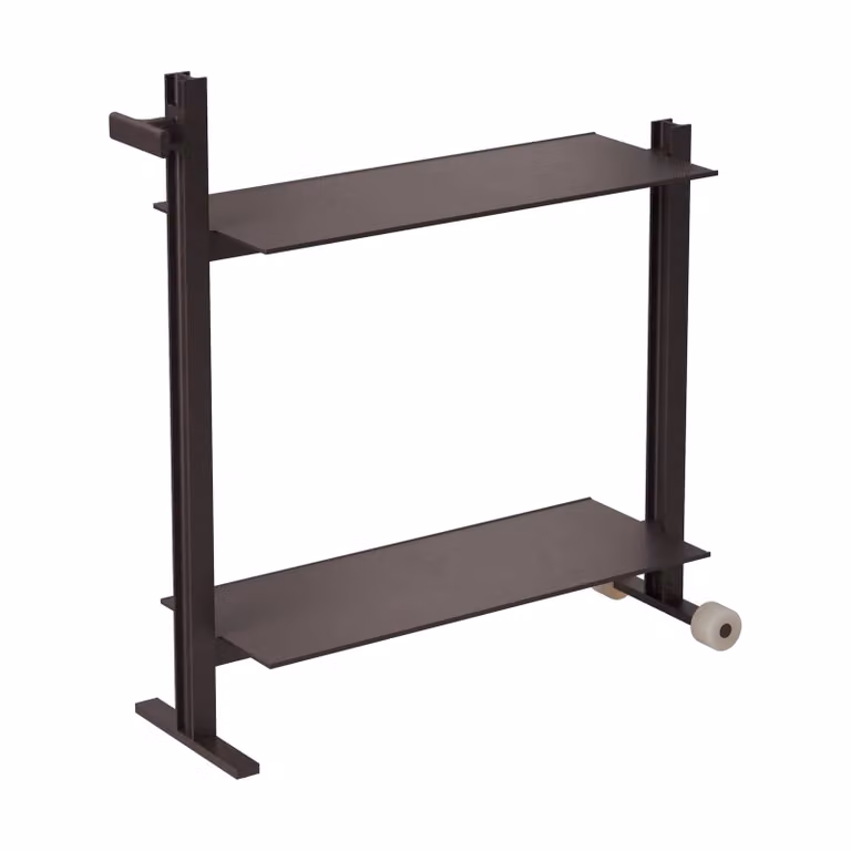 Museum Serveerwagen Trolley Donkerbruin, B: 74,5 cm, D: 77,5 cm, H: 24 cm