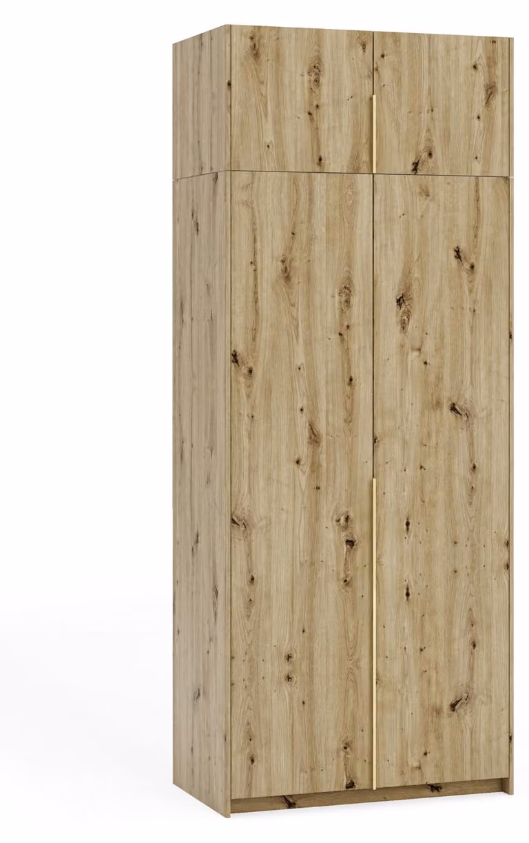 Margaret Hadas24 Apollonia I kledingkast met draaideuren en gouden handgrepen, modern design, B: 100 cm, H: 250 cm