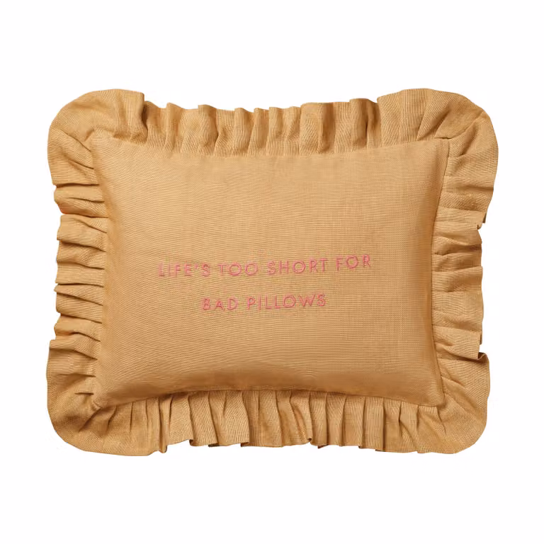 Pick a Poppy Quote kussenhoes Harvest yellow, 30 x 40 cm