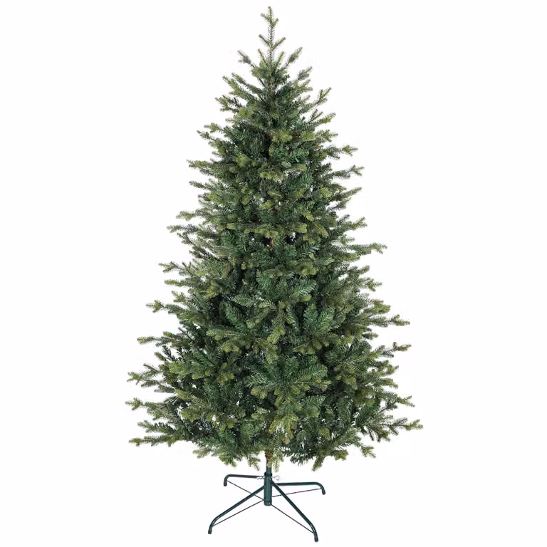 HOMCOM Kunstkerstboom met realistische takken en metalen standaard, groen