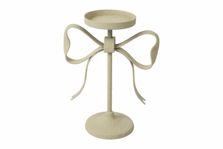 Countryfield Kenay kandelaar voor stompkaarsen, metaal, wit, 21 cm