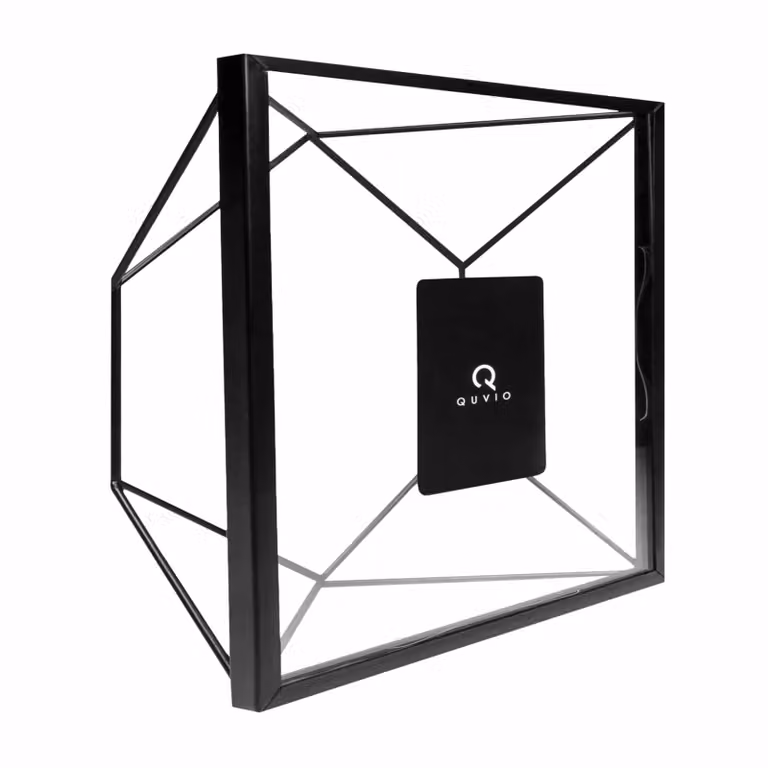 QUVIO Fotolijst Hexagon - Zwart - B/D/H: 15 x 15 x 6,5 cm