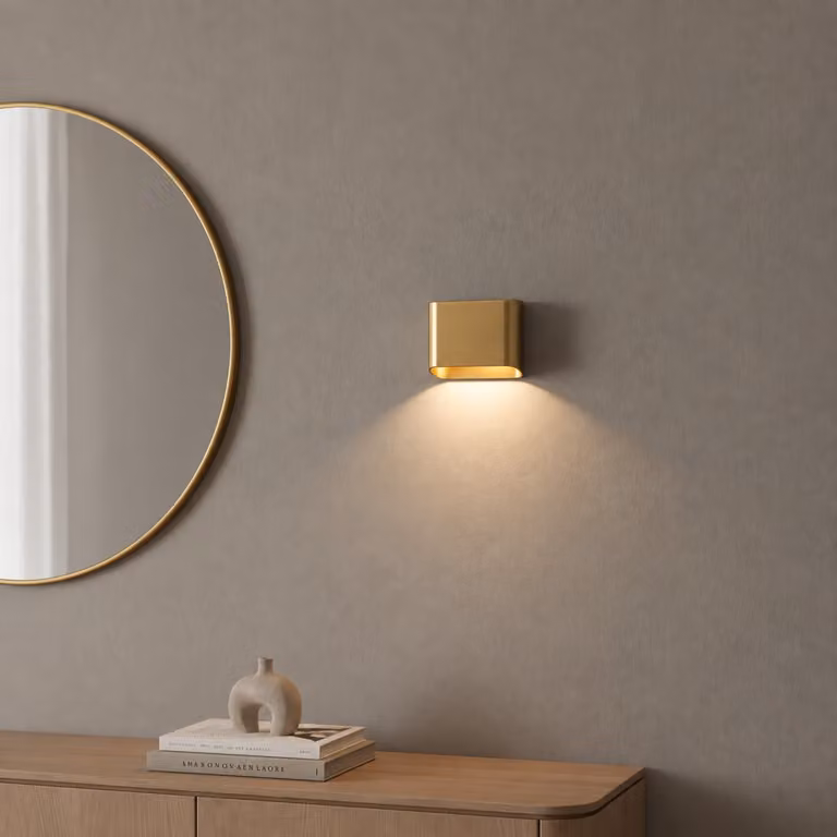 Artdelight Wandlamp Diaz 1L Goud geborsteld