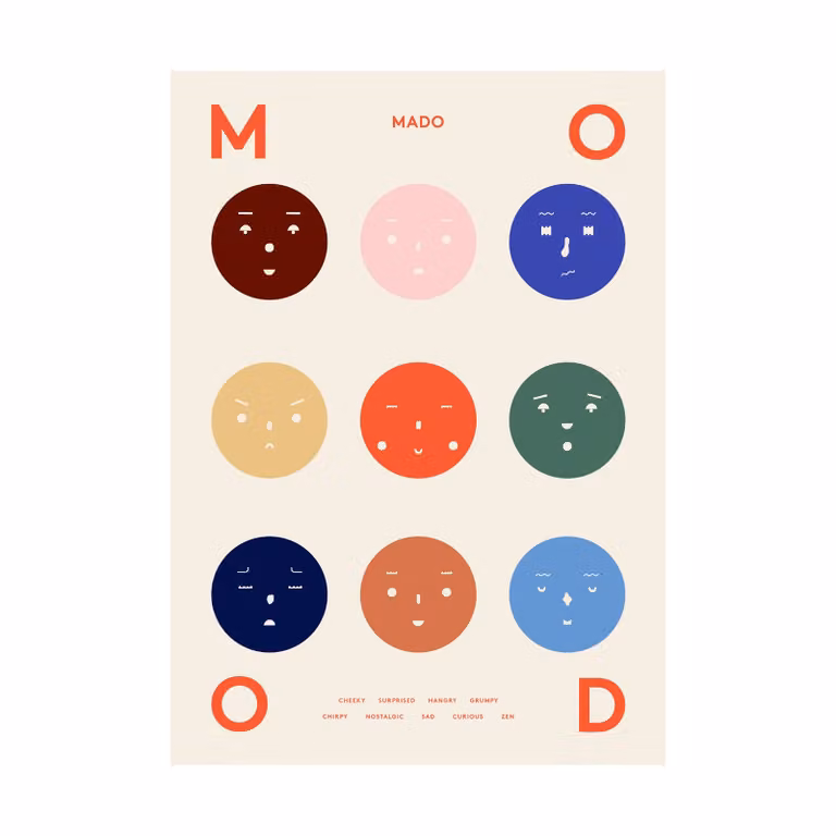 Paper Collective 9 Moods grafische poster 50 x 70 cm